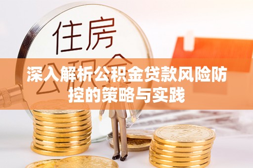 通道深入解析公积金贷款风险防控的策略与实践