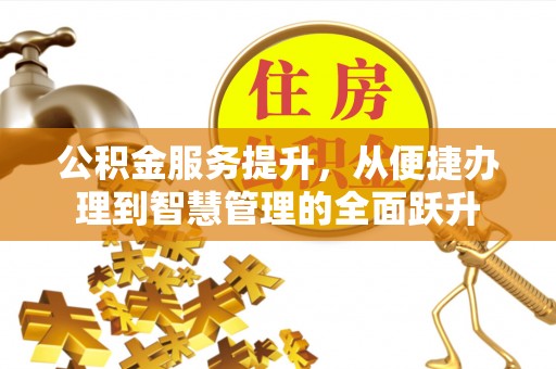 通道公积金服务提升，从便捷办理到智慧管理的全面跃升