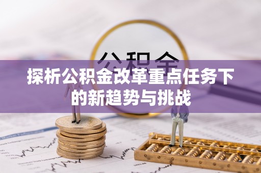 通道探析公积金改革重点任务下的新趋势与挑战