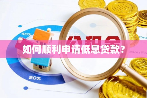 通道如何顺利申请低息贷款？