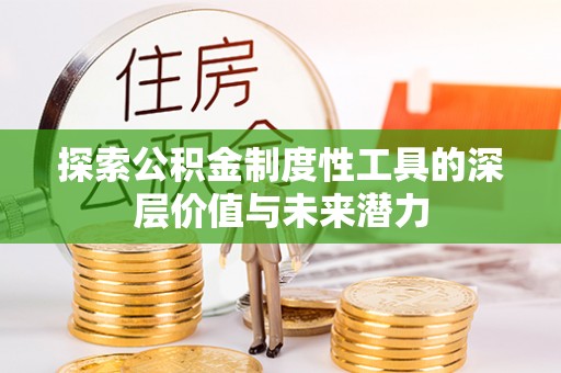 通道探索公积金制度性工具的深层价值与未来潜力