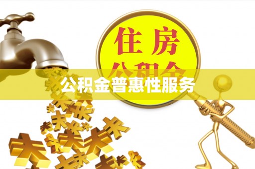 通道公积金普惠性服务