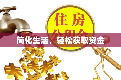 通道简化生活，轻松获取资金